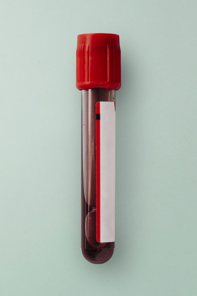 Blood test tube mockup