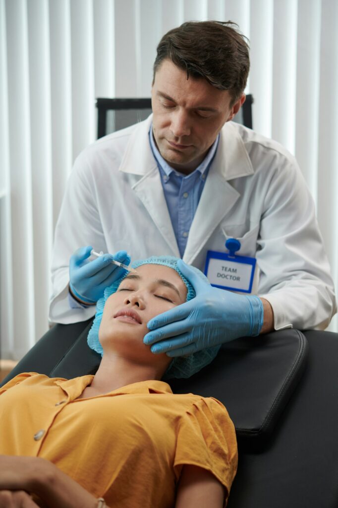 Woman Getting Anti-wrinkle Injections